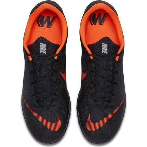 Image of Nike Mercurial VaporX XII Academy Turf Soccer Cleats Black Orange - KicksNatics