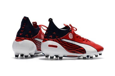 Image of PUMA evoTOUCH Pro FG Soccer Cleats Red White Blue Black