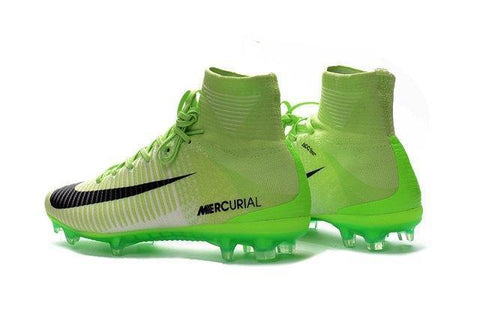 Image of Nike Mercurial Superfly V FG Soccer Cleats Fluorescent Green Black - KicksNatics