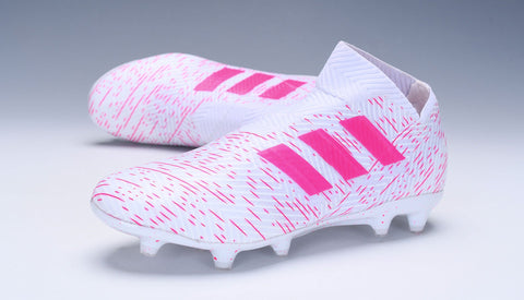 Image of Adidas Nemeziz 18+ FG White Pink no Lace - KicksNatics