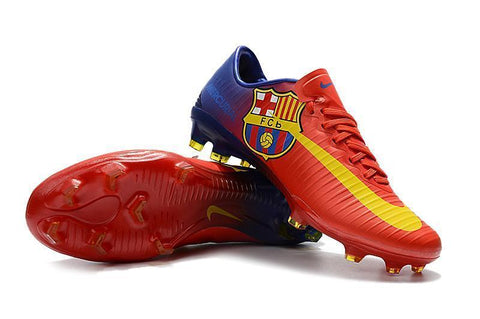 Image of Nike Mercurial Vapor XI Barcelona FG Soccer Cleats Red Blue Yellow - KicksNatics