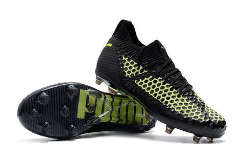 Image of PUMA Future 18.1 Netfit FG Soccer Cleats Black Green