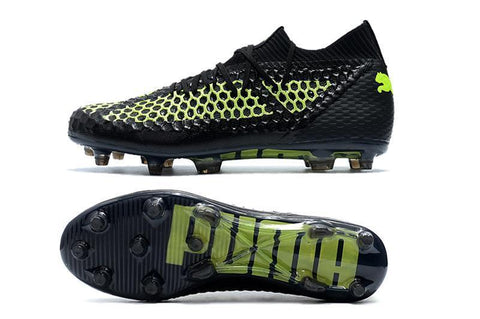 Image of PUMA Future 18.1 Netfit FG Soccer Cleats Black Green