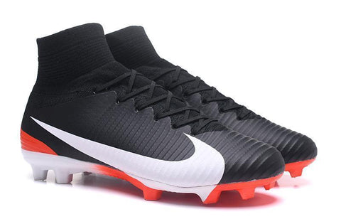 Image of Nike Mercurial Superfly V FG Soccer Cleats Black Orange White - KicksNatics
