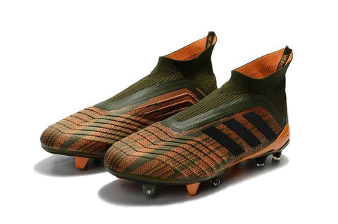 Image of Adidas Predator 18+ FG Soccer Cleats Gold Army Green Black - KicksNatics