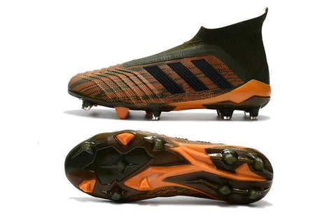 Image of Adidas Predator 18+ FG Soccer Cleats Gold Army Green Black - KicksNatics
