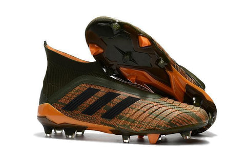 Image of Adidas Predator 18+ FG Soccer Cleats Gold Army Green Black - KicksNatics