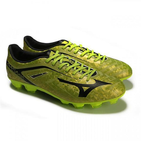 Image of Mizuno Basara 001 FG Soccer Cleats Green Black Safety Yellow - KicksNatics