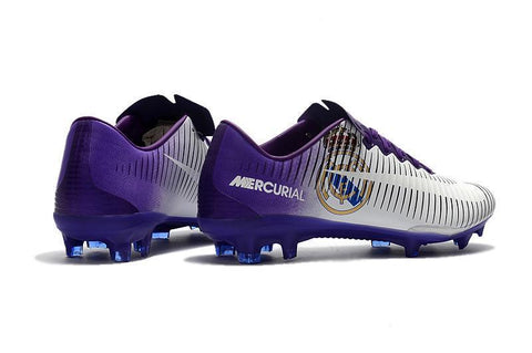Image of Nike Mercurial Vapor XI Real Madrid FG Soccer Cleats White Purple - KicksNatics
