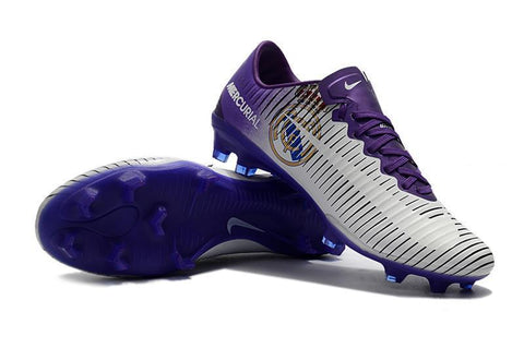 Image of Nike Mercurial Vapor XI Real Madrid FG Soccer Cleats White Purple - KicksNatics