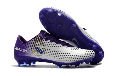 Image of Nike Mercurial Vapor XI Real Madrid FG Soccer Cleats White Purple - KicksNatics