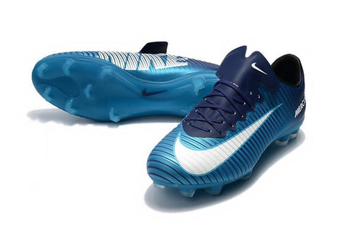 Image of Nike Mercurial Vapor XI FG Soccer Cleats Ice Blue White Black - KicksNatics