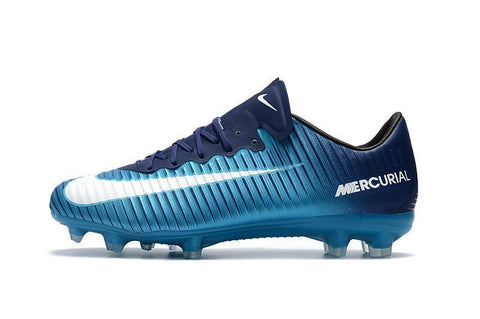 Image of Nike Mercurial Vapor XI FG Soccer Cleats Ice Blue White Black - KicksNatics