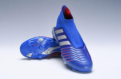 Image of Adidas Predator 19.1 FG Blue Red Without Laces - KicksNatics
