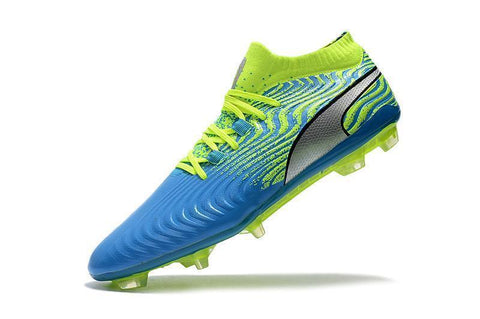 Image of PUMA ONE 18.1 FG Soccer Cleats Blue Green Silver