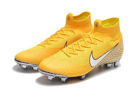 Image of NIKE Mercurial Superfly VI 360 Elite Neymar FG Yellow White High Cut - KicksNatics