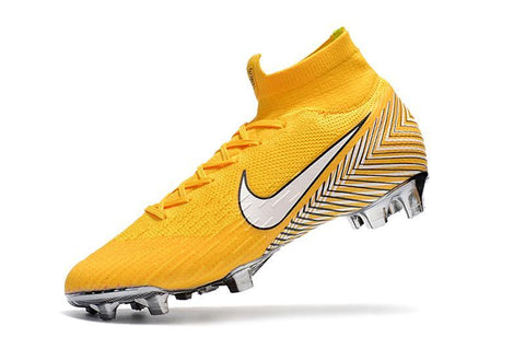 Image of NIKE Mercurial Superfly VI 360 Elite Neymar FG Yellow White High Cut - KicksNatics