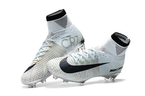 Image of Nike Mercurial Superfly V CR7 FG Soccer Cleats Tint Black White Chrome - KicksNatics