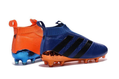 Image of Adidas ACE 16+ Purecontrol FG/AG Soccer Cleats Dark Blue Orange Black - KicksNatics