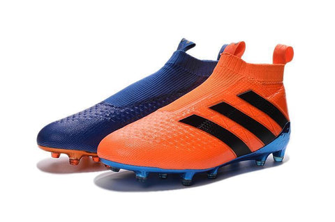 Image of Adidas ACE 16+ Purecontrol FG/AG Soccer Cleats Dark Blue Orange Black - KicksNatics