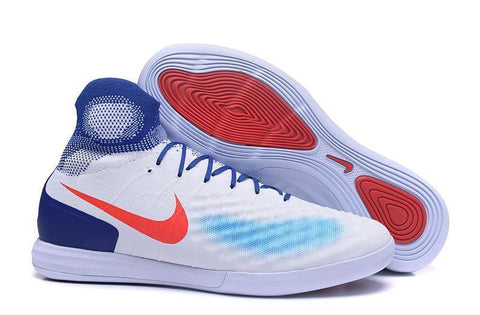 Image of Nike MagistaX Proximo II IC Soccer Shoes White Blue Red - KicksNatics