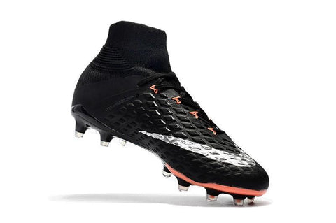 Image of Nike Hypervenom Phantom III DF FG Soccer Cleats Black Metallic Silver - KicksNatics