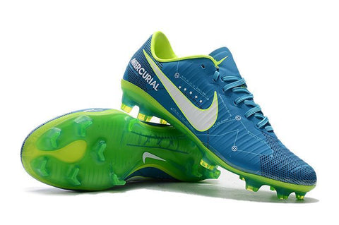 Image of Nike Mercurial Vapor XI Neymar FG Soccer Cleats Blue Electric Green - KicksNatics