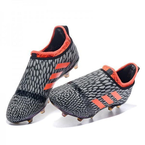 Image of Adidas Glitch Skin 17 FG Soccer Shoes Orange Black Grey - KicksNatics