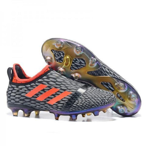 Image of Adidas Glitch Skin 17 FG Soccer Shoes Orange Black Grey - KicksNatics