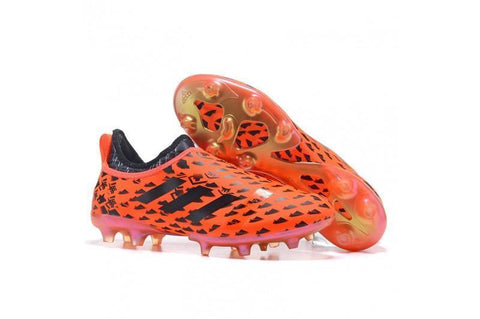 Image of Adidas Glitch Skin 17 FG Soccer Shoes Orange Black Gold - KicksNatics