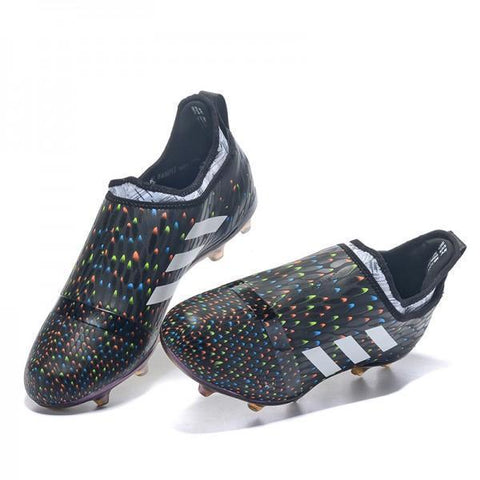 Image of Adidas Glitch Skin 17 FG Soccer Shoes Core Black Solar Red White - KicksNatics