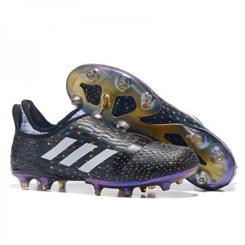 Image of Adidas Glitch Skin 17 FG Soccer Shoes Core Black Solar Red White - KicksNatics