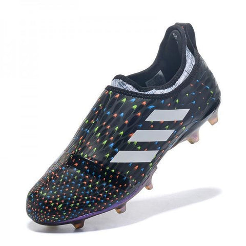 Image of Adidas Glitch Skin 17 FG Soccer Shoes Core Black Solar Red White - KicksNatics