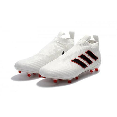 Image of Adidas Ace 17+ Purecontrol FG Soccer Cleats White Black Red - KicksNatics