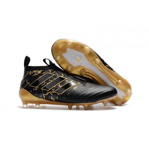 Image of Adidas Ace 17+ Purecontrol FG Soccer Cleats Black Golden - KicksNatics