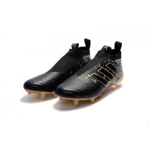 Image of Adidas Ace 17+ Purecontrol FG Soccer Cleats Black Golden - KicksNatics