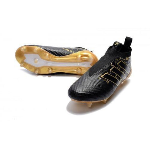 Image of Adidas Ace 17+ Purecontrol FG Soccer Cleats Black Golden - KicksNatics