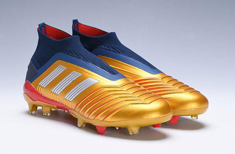 Image of Adidas Predator 19.1 FG Orange Blue no Lace - KicksNatics