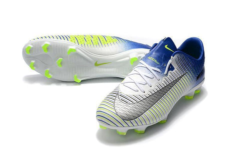 Image of Nike Mercurial Vapor XI FG Soccer Cleats White Blue Green - KicksNatics