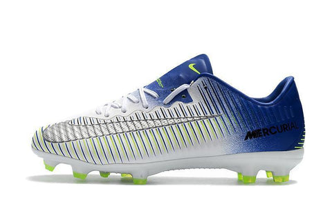 Image of Nike Mercurial Vapor XI FG Soccer Cleats White Blue Green - KicksNatics
