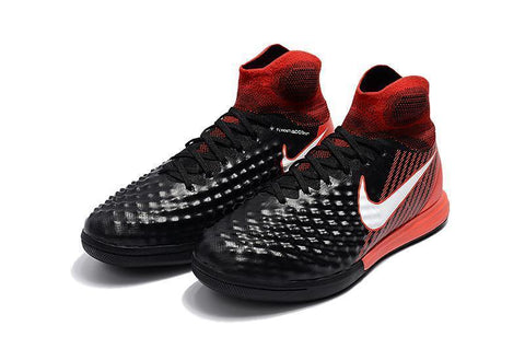 Image of Nike MagistaX Proximo II IC Soccer Shoes Black White Crimson - KicksNatics
