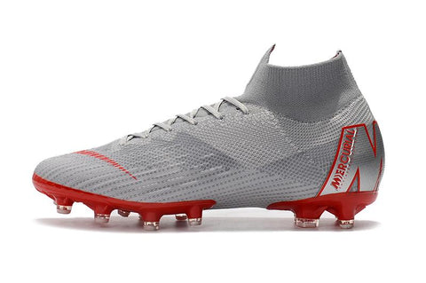 Image of NIKE Mercurial Superfly VI 360 Elite AG High Cut Silver Red - KicksNatics