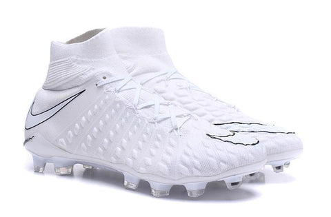 Image of Nike Hypervenom Phantom III DF FG Soccer Cleats All White - KicksNatics