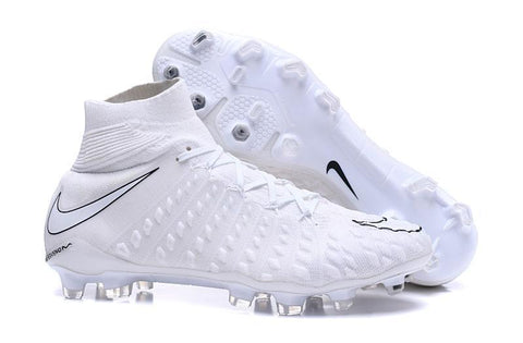 Image of Nike Hypervenom Phantom III DF FG Soccer Cleats All White - KicksNatics