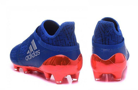 Image of Adidas X 16+ Purechaos FG/AG Soccer Cleats All Blue Solar Red - KicksNatics