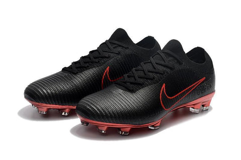 Image of Nike Mercurial Vapor Flyknit Ultra FG Soccer Cleats Black Wine Red - KicksNatics