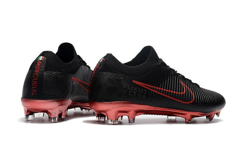 Image of Nike Mercurial Vapor Flyknit Ultra FG Soccer Cleats Black Wine Red - KicksNatics