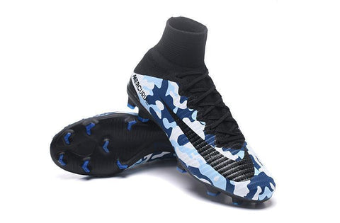 Image of Nike Mercurial Superfly V FG Soccer Cleats Military Camouflage Blue - KicksNatics
