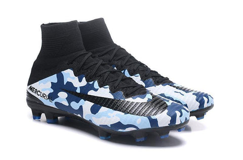 Image of Nike Mercurial Superfly V FG Soccer Cleats Military Camouflage Blue - KicksNatics