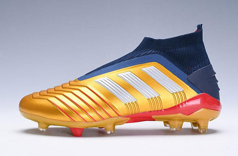 Image of Adidas Predator 19.1 FG Orange Blue no Lace - KicksNatics